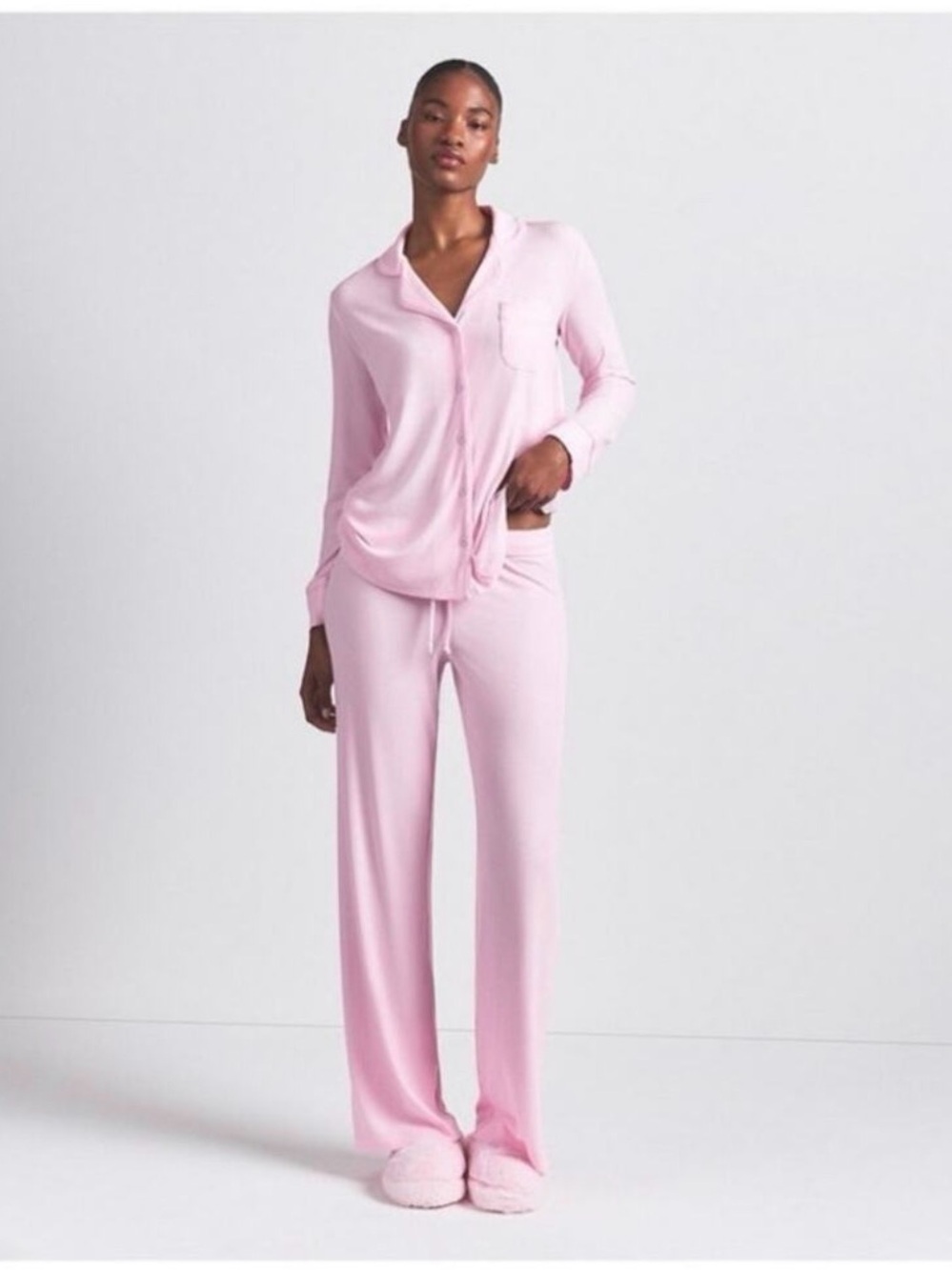 SKIMS SOLD OUT Cherry Blossom Long-Sleeve Button Up Pajama Set Small